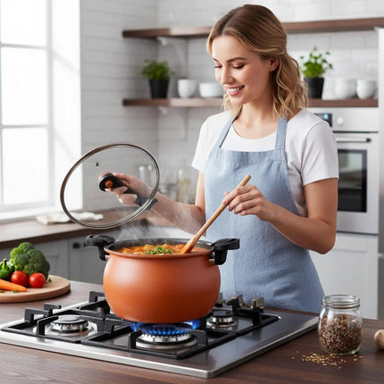 Large Capacity Non-stick Multifunction Pressure Cooker with Transparent Lid, Slow Rice Cooker for Cooking