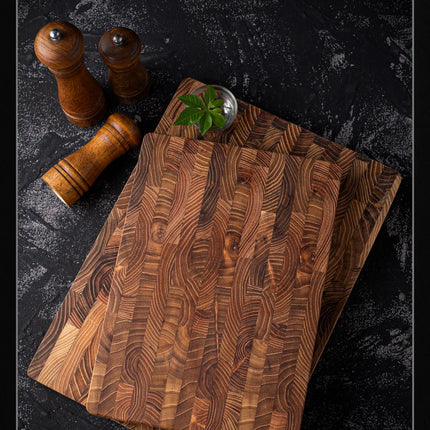 Large, high-quality teak cutting board: 86.5 * 11.8 inches/13.3 * 9.5 inches, 1 inch thick, suitable for Christmas, Halloween
