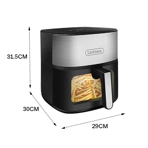 Friggitrice ad aria KotiCidsin 2000 W, 9 L, touch screen LED, nero