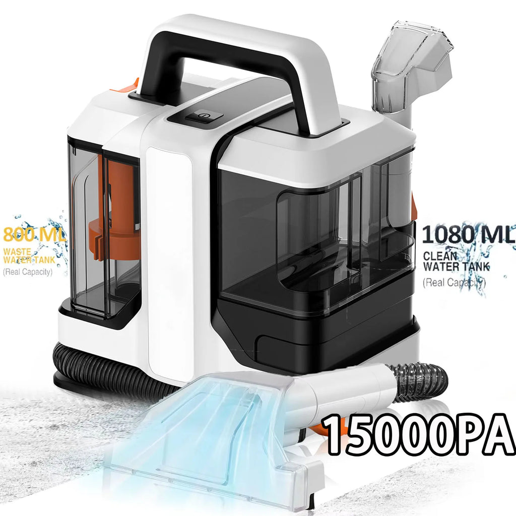 750W Fleckenreiniger 11/15KPa Tragbarer Teppichreiniger für Sofa-Zelt Sprühsauger Integriertes Haushaltsreinigungsgerät