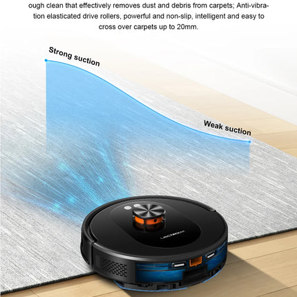 Liectroux T9 Robot Vacuum and Mop with LDS Navigation, 6500Pa Powerful Suction, Auto-Empty Station, Multi-Floor Mapping, Carpet Boost, Tangle-Free Brushes, 2.4/5GHz WiFi