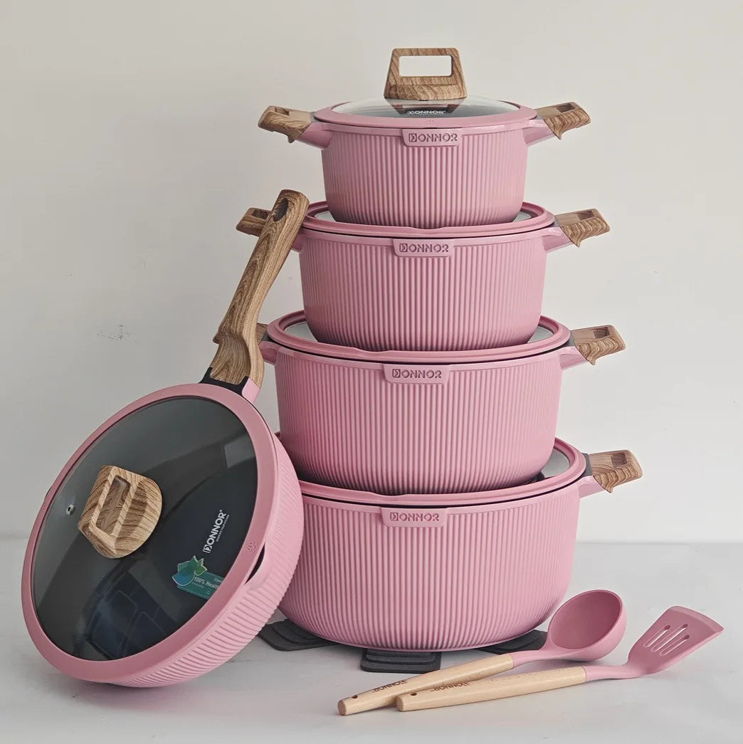 Set di Pentole per Latte in Lega di Alluminio con Rivestimento Ceramico, Set di Pentole Antiaderenti in Granito per Uso Domestico