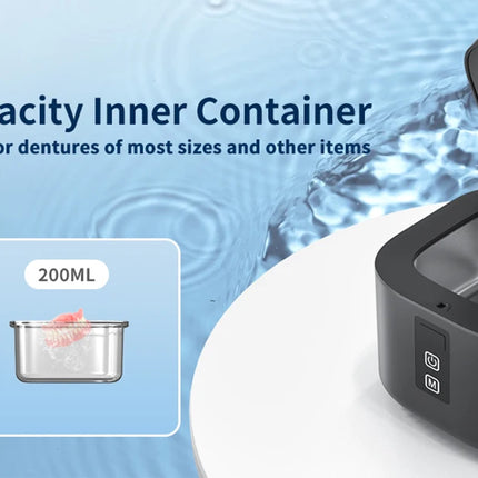 KUNPHY Ultrasonic Cleaner Jewelry Cleaning Kit UV Light Sterilization Sonic 48kHz for Watches Contact Lenses Glasses Dentures Teeth