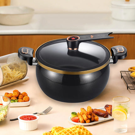 1 piece micro pressure pot, best enamel used, new stew pot that cooks food faster, safe pressure soup pot
