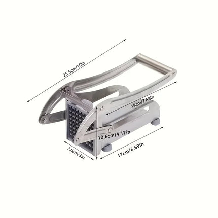 Set di 1 Utensile da Cucina in Acciaio Inox: Taglia Frutta, Taglia Verdure, Taglia Patatine Fritte, Affettatrice per Patate, Tritatutto