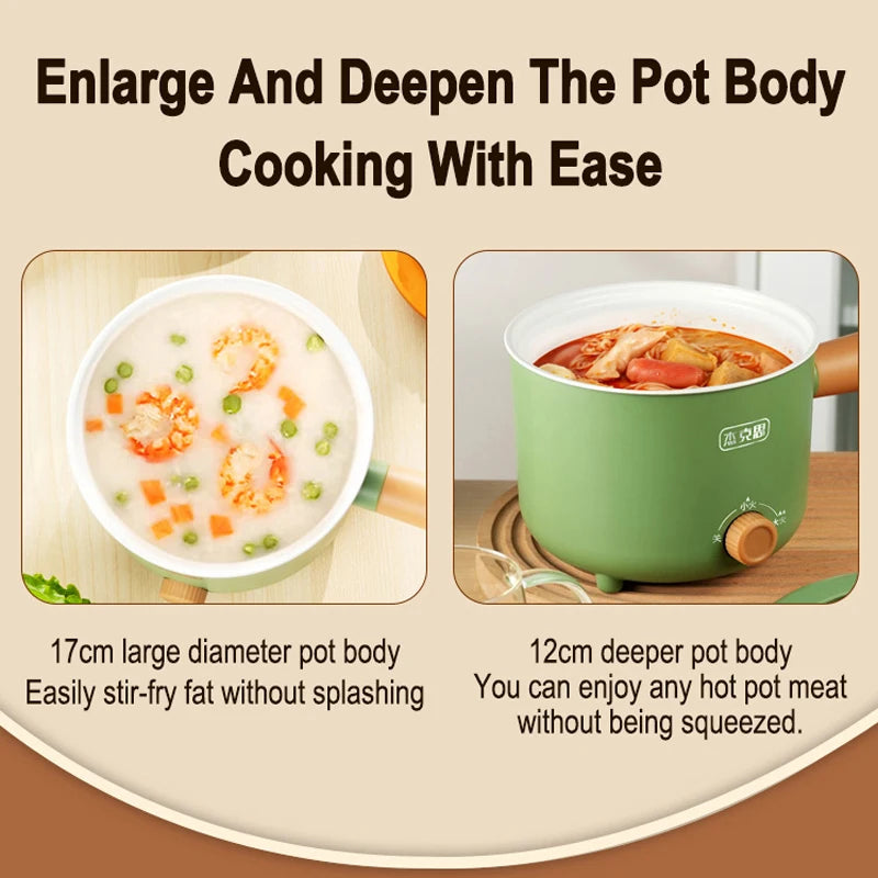 Mini-Multifunktions-Elektroherd Antihaft-Topf Bratpfanne Ramen Dormitory Small Hot Pot Elektroherd 1,7 Liter