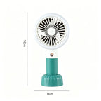 Retro Mini-Handventilator, wiederaufladbar über USB, 3 Windgeschwindigkeiten, batteriebetrieben, Tischventilator, geeignet für Zuhause, Büro, Schlafzimmer, Reisen und Outdoor.