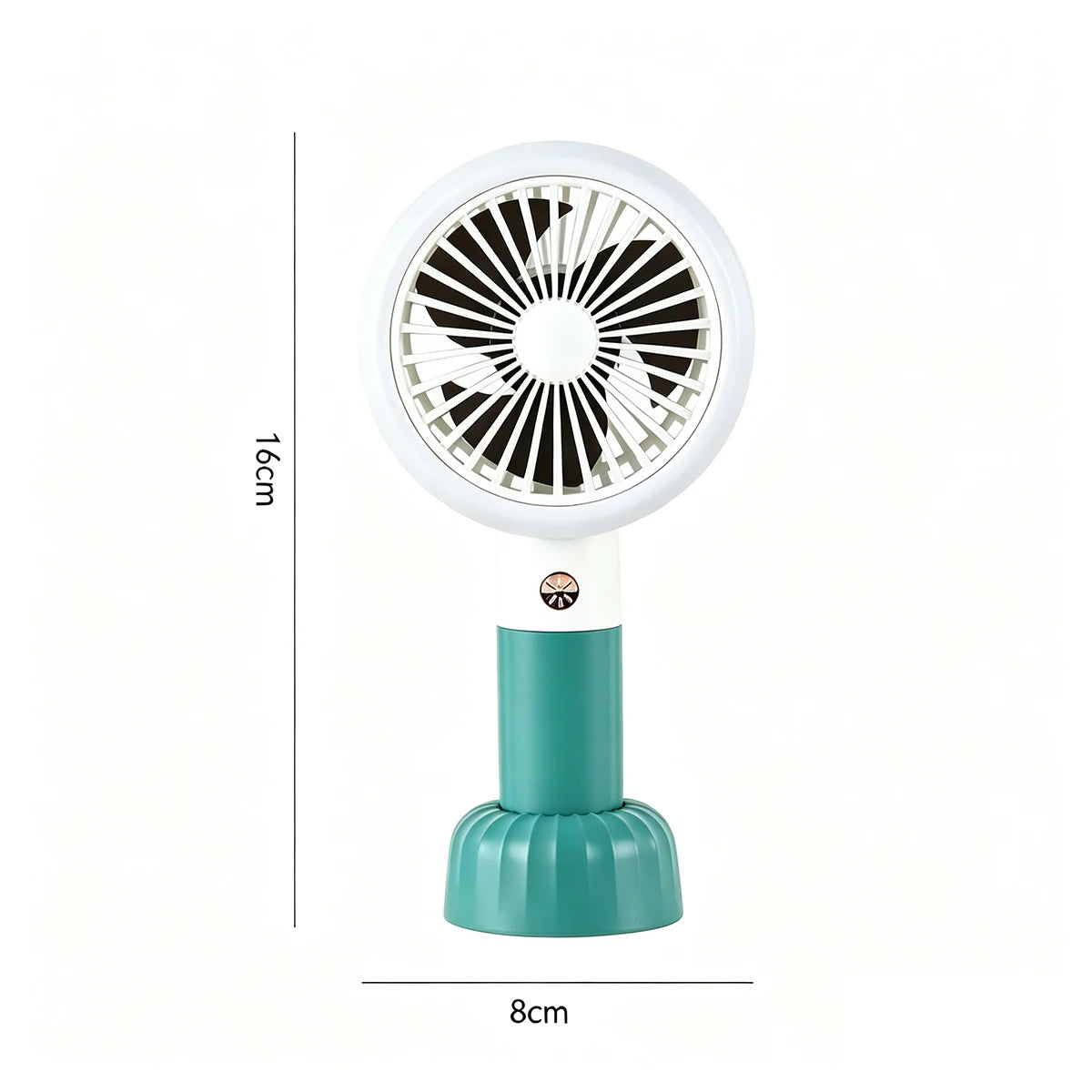 Retro Mini-Handventilator, wiederaufladbar über USB, 3 Windgeschwindigkeiten, batteriebetrieben, Tischventilator, geeignet für Zuhause, Büro, Schlafzimmer, Reisen und Outdoor.
