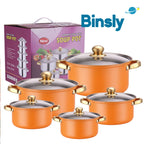Set di pentole in acciaio inossidabile da 10 pezzi Pentole a induzione Utensili da cucina antiaderenti Pentola per stufato in acciaio inossidabile con coperchio per pentola