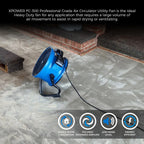 XPower FC-300 Ventilatore Industriale ad Alta Prestazione per Tutta la Stanza, Circolatore d'Aria, Ventilatore da Pavimento Multiuso a Velocità Variabile
