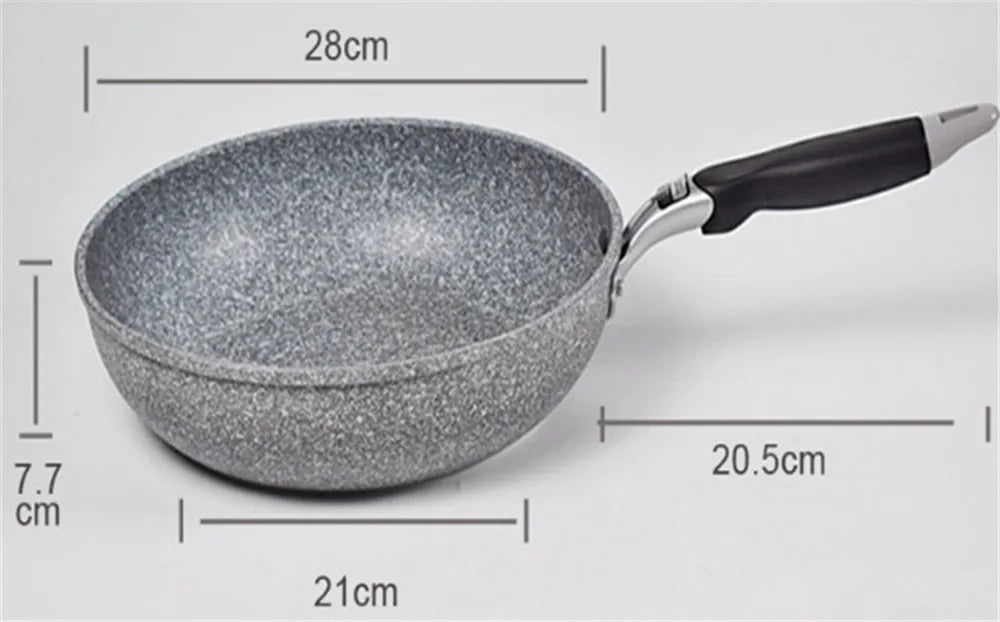 Frittura 28/26/24/20cm Wok padella antiaderente calderone fornello a induzione pentole Pancake uovo fornello a Gas casa
