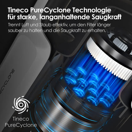 Tineco A30S, Cordless Vacuum Cleaner, 160W Suction, 60-Minute Runtime, 1L Dustbin, ZeroTangle Brush, PureCyclone Technology, LED Light