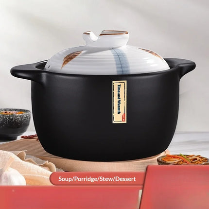 Ceramic Pots Clay Pot Gas Stove Safe Durable Heat Resistant Crack Proof Casserole Stew Soup Clay Pot Rice Cooker