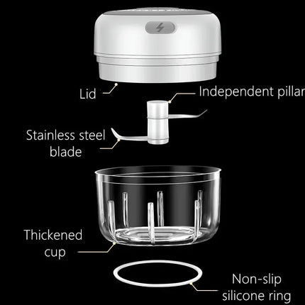 Nuovo Tritaverdure Manuale per Aglio, Cipolle, Frutta, Accessori da Cucina, 500/900ml, Tritacarne a Mano, Pressa Aglio Rotante