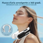 Ventilatore da Collo Ricaricabile 6000mAh, Silenzioso e Portatile, con Display Digitale, Raffreddatore d'Aria a Mani Libere per Lavoro all'Aperto e Campeggio