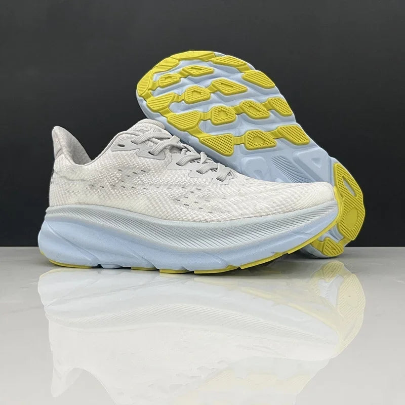 Hoka Clifton 9 Laufschuhe für Herren und Damen, leicht, gedämpft, atmungsaktiv, für Marathon und Straßentraining.
