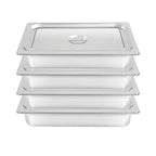 4 pentole da tavolo con coperchi, scaldavivande per buffet, contenitore per alimenti in acciaio inossidabile per uso commerciale e domestico