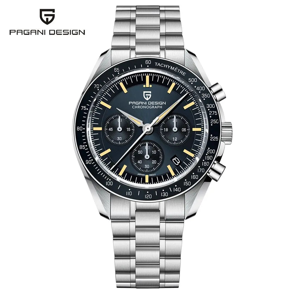 PAGANI DESIGN Orologio da Polso Uomo Quarzo Retrò Cronografo Luna