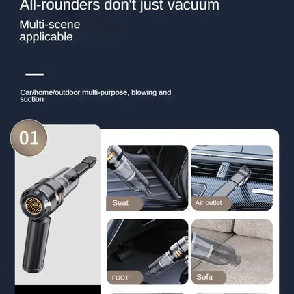 Car Vacuum Cleaner, Portable Handheld Brushless Motor Cleaning Machine High Power Powerful Appliance Duster