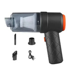 Akku-Auto-Staubsauger 9000Pa USB-Aufladung 1200mAh Tragbares Reinigungsgerät Mini-Nass- und Trockensauger für den Heimgebrauch