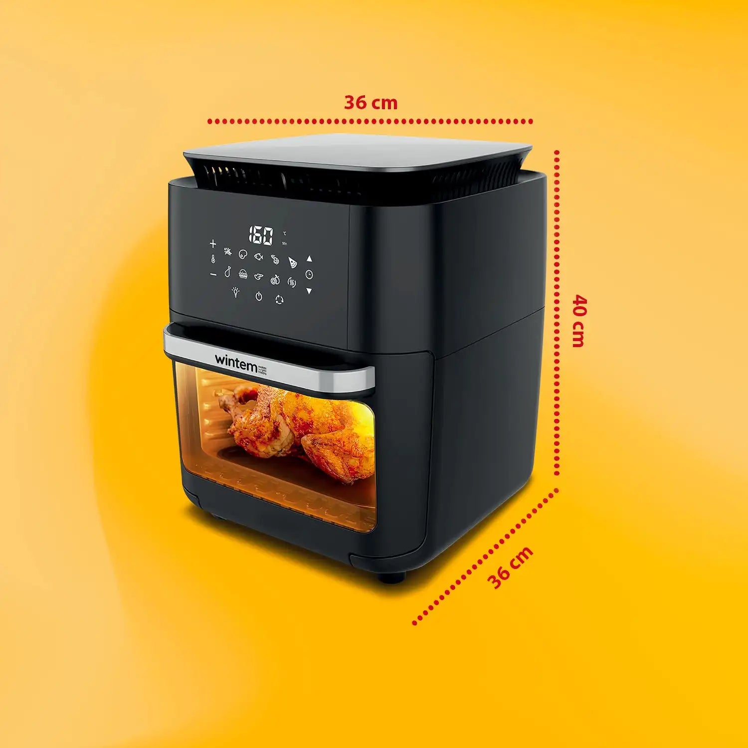 Friggitrice Aria 12L con Display LED Touch Timer 60 Min e Ricette Preimpostate