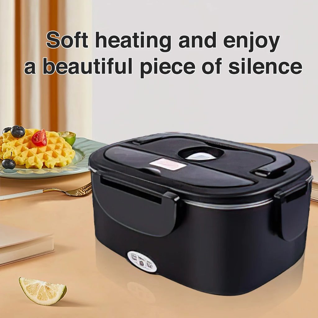 2-in-1 Auto Casa 12V 24V 110V 220V Elektrische Lunchbox Tragbare Picknick Schule Lebensmittelheizung Wärmer Behälter Set aus Edelstahl
