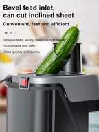 4-in-1 Elektrischer Gemüseschneider, Automatischer Küchenroboter, Kleines Haushaltsgerät zum Kochen, Hochleistungs-Fleischwolf für Zuhause