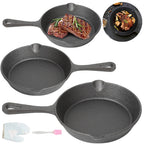 3PC Padella In Ghisa Wok Antiaderente A Nido D'ape Pentola Casa bistecca padella Stufa A Gas Pentola A Induzione Pentole Da Cucina 16/20/26 centimetri