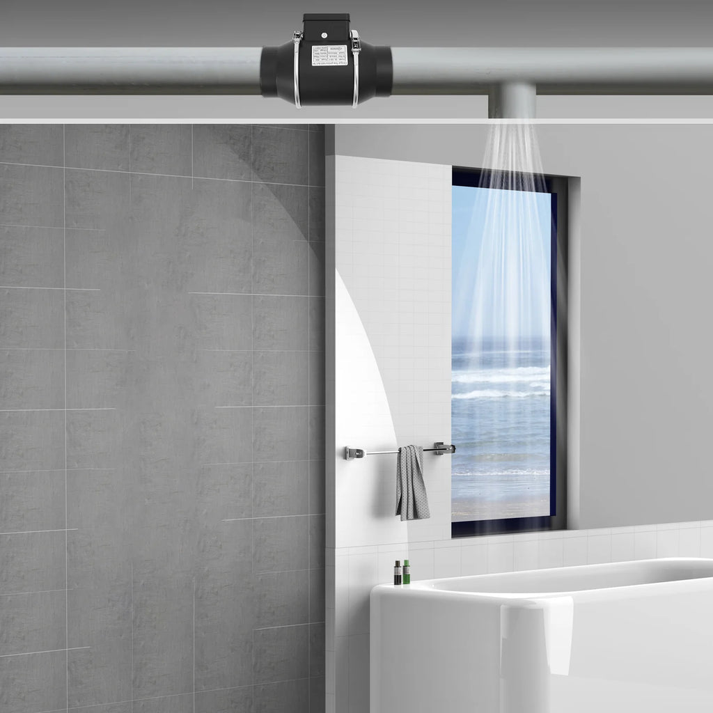 220V Ventole di Scarico Per Uso Domestico Silenzioso Tubo In Linea Condotto Ventilatore Estrattore Parete Aria Pulita Ventilatore per Cucina Bagno Wc 220m3/h