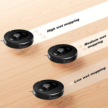 Liectroux T9 Robot Vacuum and Mop with LDS Navigation, 6500Pa Powerful Suction, Auto-Empty Station, Multi-Floor Mapping, Carpet Boost, Tangle-Free Brushes, 2.4/5GHz WiFi