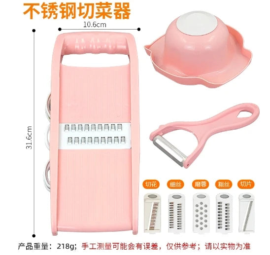 Multifunktionaler 5-in-1-Gemüseschneider, Zwiebelschneider, Food Chopper, Küchenmandoline, Gemüsehobel