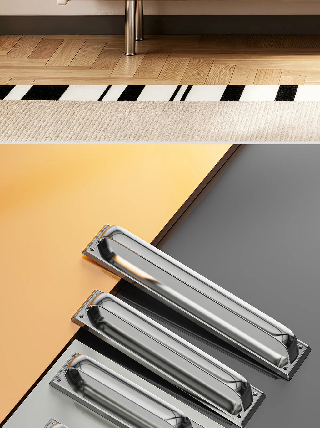 Maniglia per Armadio in Ottone Massiccio Dooroom, Design Stile Bauhaus, Maniglie per Mobili, Maniglia per Cassetti e Scarpiera da Cucina
