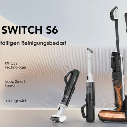 Tineco Floor One Switch S6 Aspirapolvere Lavapavimenti 5-in-1 con Funzione Autopulente e Doppia Spazzola Rotante per Pulizia Rapida