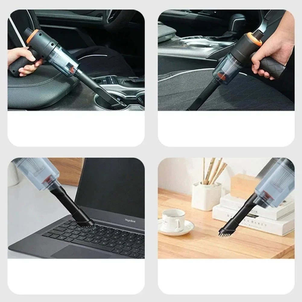Akku-Auto-Staubsauger 9000Pa USB-Aufladung 1200mAh Tragbares Reinigungsgerät Mini-Nass- und Trockensauger für den Heimgebrauch
