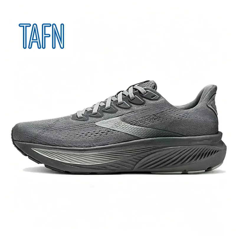 Professionelle Laufschuhe aus ultra-atmungsaktivem Jacquard-Gewebe, mit hochreaktiver Wellensohle für Marathontraining und intensive Langstreckenläufe.
