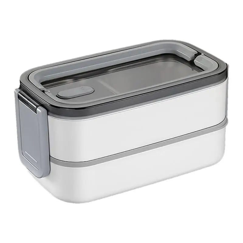 Lunchbox Thermobehälter 2-Schicht-Mahlzeit-Lunchbox mit Griff Auslaufsichere Salatschüssel für Schulreisen, Arbeit im Freien, Camping