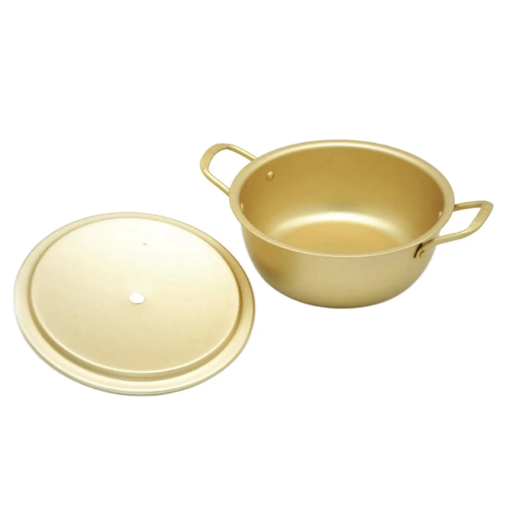 Koreanischer Ramen-Topf Nudeln Paomian Verdickter gelber Aluminiumtopf Suppentopf Hot Pot Goldene Küche Kochgeschirr Wok
