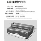 Porta Utensili da Cucina Multifunzionale con Porta Bacchette Integrato, Organizzatore da Parete Senza Foratura per Coltelli e Utensili