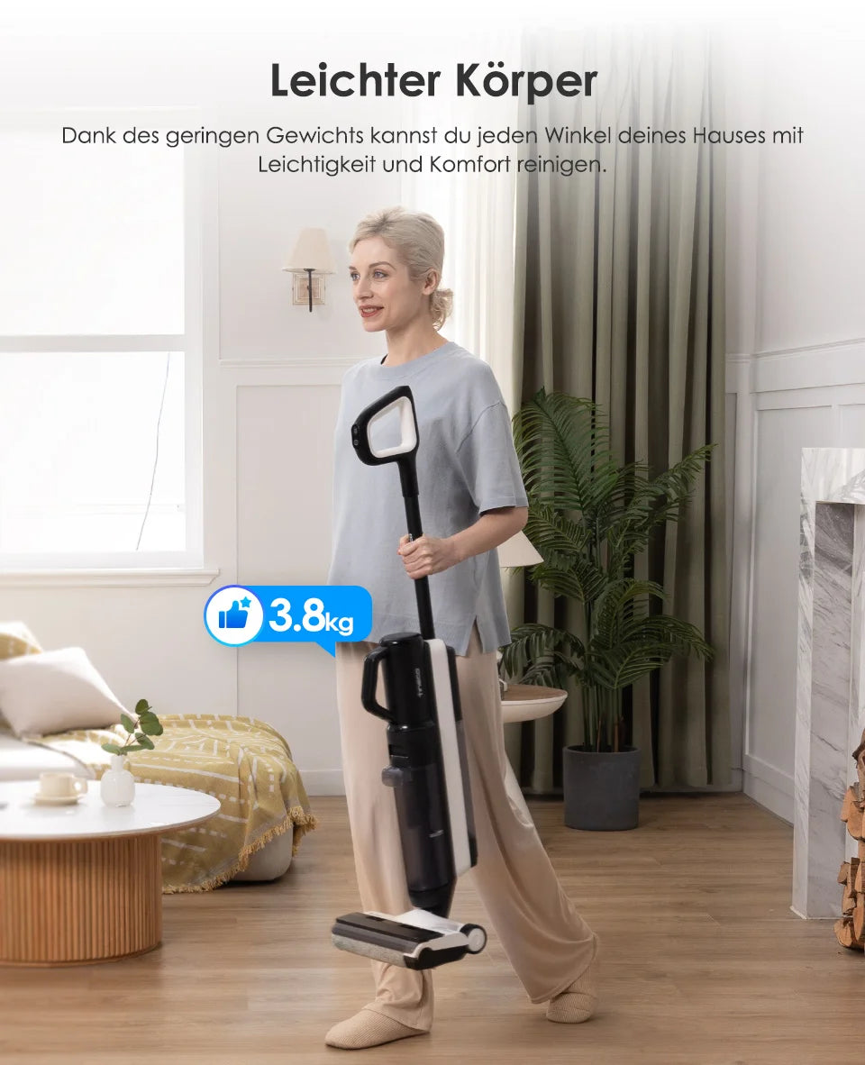 Tineco Floor One S5 Combo Smarter Nass-/Trockensauger mit iLoop-Technologie, 5-in-1 Nasssauger für Tierhaare, Hartböden, LED-Display, Wi-Fi