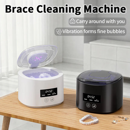 Multifunctional USB Ultrasonic Electric Cleaner for Dentures, Orthodontic Appliances, and Invisible Retainer Cases - Dental Care