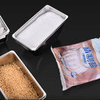 Silberne Obstschale aus Edelstahl mit 4 Fächern, Obstaufbewahrungsbox für den Haushalt, Gewürzbox für Küchen, Restaurants, Bars