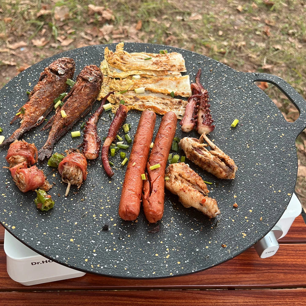 Backformen antihaftbeschichtete Pfannen zum Braten Pfanne runder Induktionsherd für Outdoor-Camping Küche Backutensilien Haushaltswerkzeuge