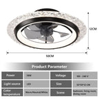 Ventilatore da Soffitto IRALAN con Luce e Telecomando, Ventilatore Elettrico Smart con App, Ventilatori da Soffitto per Raffreddamento Domestico, Lampada a LED da Soffitto