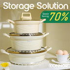 DONNOR 10PCS Set di Pentole a Induzione Lavabile in Lavastoviglie Pentole Antiaderenti con Coperchi in Vetro per Zuppa di Pasta Stufato JT528