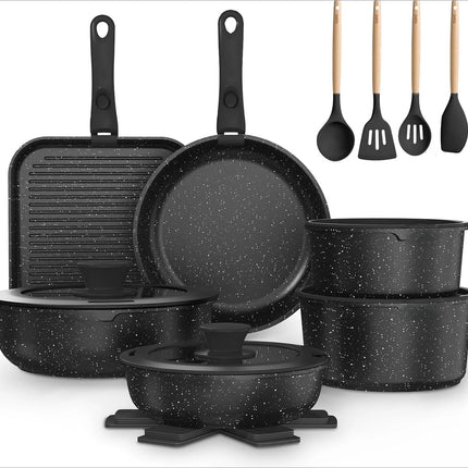 21 Piece Kitchen Utensil Set, Non-Stick Pots and Pans