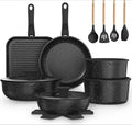 21-teiliges Küchenutensilien-Set, antihaftbeschichtete Töpfe und Pfannen