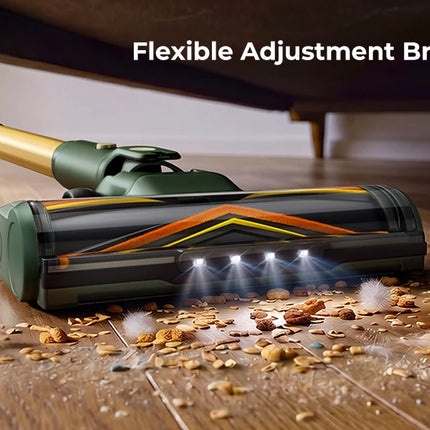 Laresar V12 Aspirapolvere Senza Fili Potente 600W 65000PA, Ricarica Rapida 2H, Batteria Rimovibile e Display Intelligente