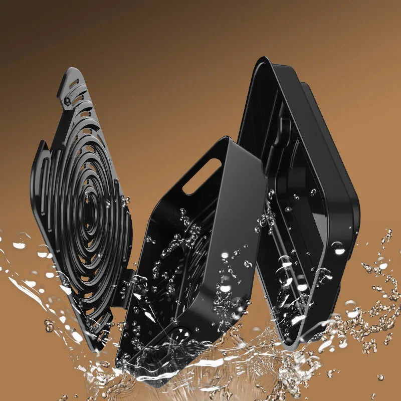 Friggitrice ad aria calda 8 in 1, 6 litri, 1700 W, nera, acciaio inossidabile