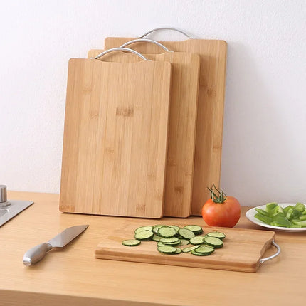 Natural bamboo kitchen cutting board large rectangular thickened solid wood cutting board available on both sides