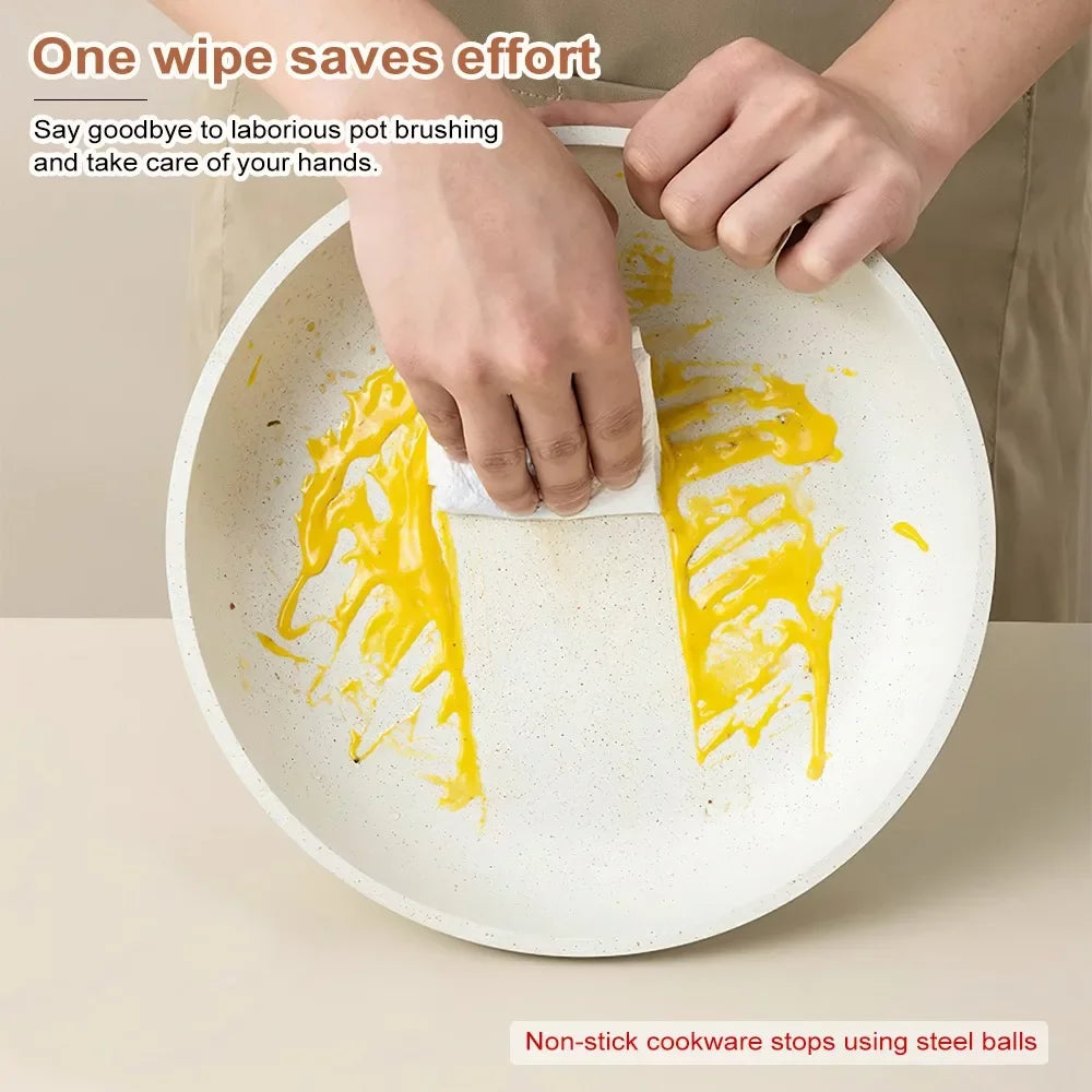 MDHAND 17 pezzi Set di pentole e padelle beige Set di pentole antiaderenti Manico rimovibile con padelle e padelle Set di pentole da cucina
